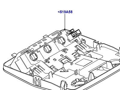 509AJI ПОТОЛОЧНАЯ КОНСОЛЬ  Range Rover Evoque (L538)
