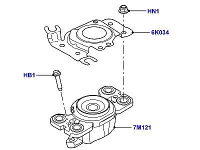 517ALU ОПОРА КОРОБКИ ПЕРЕДАЧ  Range Rover Evoque (L538)