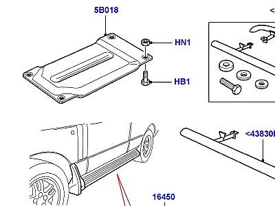 102ABY ЗАЩИТНЫЕ РЕШЕТКИ И ЩИТКИ ВНИЗУ КУЗОВА АКСЕССУАРЫ  Range Rover (L322)