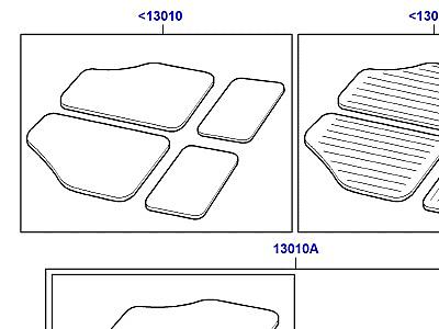 102ACA ОТДЕЛКА САЛОНА АКСЕССУАРЫ НАПОЛЬНЫЕ КОВРИКИ  Range Rover (L322)