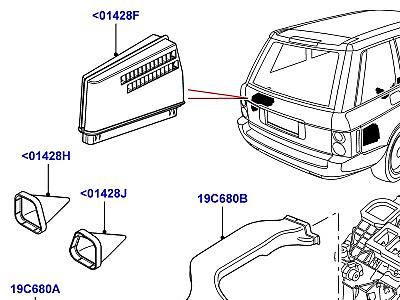 400AAB ВОЗДУШНЫЕ ДЕФЛЕКТОРЫ, ЖАЛЮЗИ И ВОЗДУХОВОДЫ  Range Rover (L322)
