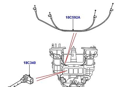 401AAU ВНУТРЕННИЕ ЭЛЕМЕНТЫ ОТОПИТЕЛЯ И КОНДИЦИОНЕРА СТРАНИЦА В  Range Rover (L322)