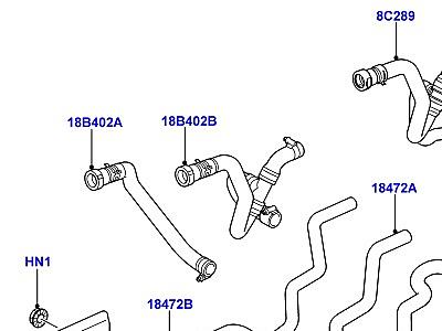 401AAZ ШЛАНГИ ОТОПИТЕЛЯ  Range Rover (L322)