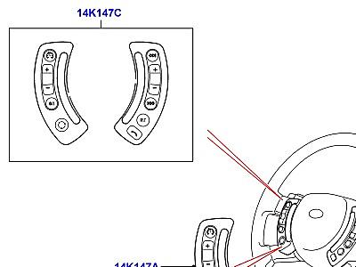 420AHN ПЕРЕКЛЮЧАТЕЛИ STEERING WHEEL  Range Rover (L322)
