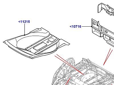 500AAD ЦЕНТРАЛЬНАЯ И ЗАДНЯЯ СЕКЦИИ ПОЛА  Range Rover (L322)