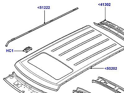 500AAF КРЫША ИЗ ЛИСТОВОГО МЕТАЛЛА  Range Rover (L322)