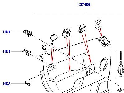503AEA ПАНЕЛИ ОТДЕЛКИ ЗАДНИХ ДВЕРЕЙ  Range Rover (L322)