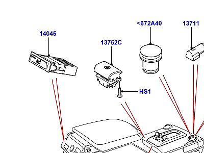 509AIS НАПОЛЬНАЯ КОНСОЛЬ ПЕРЕКЛЮЧАТЕЛЬ В СБОРЕ  Range Rover (L322)