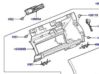509AJE ОТДЕЛЕНИЕ ДЛЯ ПЕРЧАТОК  Range Rover (L322)
