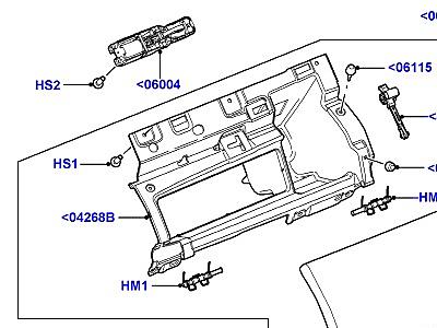 509AJF ОТДЕЛЕНИЕ ДЛЯ ПЕРЧАТОК  Range Rover (L322)