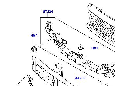 514AKN РЕШЕТКА РАДИАТОРА И ПЕРЕДНИЙ БАМПЕР  Range Rover (L322)