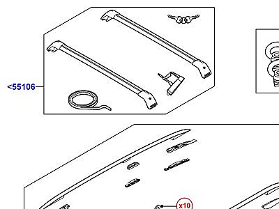 105ACY ПРОДОЛЬНЫЕ И ПОПЕРЕЧНЫЕ ДУГИ КРЫШИ АКСЕССУАРЫ  Range Rover (L405)