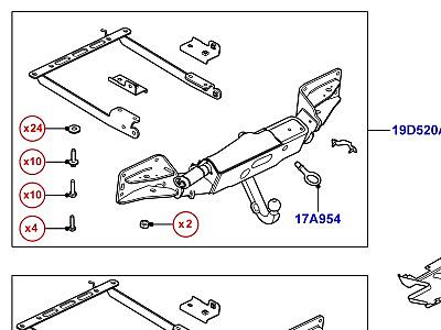 105ADC БУКСИРОВОЧНОЕ ОБОРУДОВАНИЕ АКСЕССУАРЫ  Range Rover (L405)