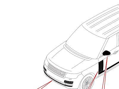 106ADH ЭЛЕМЕНТЫ НАРУЖНОЙ ОТДЕЛКИ КУЗОВА АКСЕССУАРЫ  Range Rover (L405)