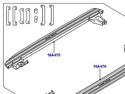 106ADP БОКОВЫЕ ПОДНОЖКИ И ШТАНГИ ФИКСИРОВАННЫЙ АКСЕССУАРЫ  Range Rover (L405)