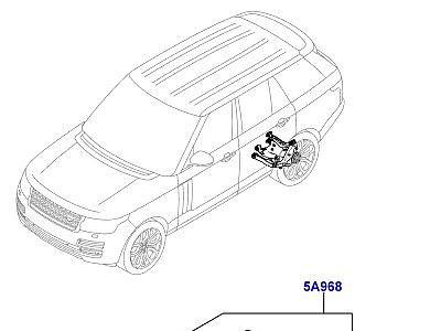 201ABB КУЛАК И СТУПИЦА ЗАДНЕГО КОЛЕСА  Range Rover (L405)