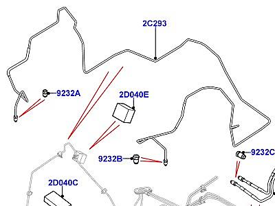 215AEX ПЕРЕДНИЕ ТОРМОЗНЫЕ ТРУБОПРОВОДЫ  Range Rover (L405)