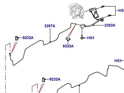 215AFD ЗАДНИЕ ТОРМОЗНЫЕ ТРУБОПРОВОДЫ  Range Rover (L405)