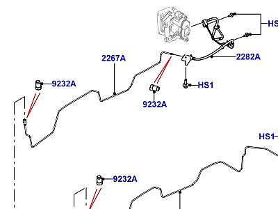 215AFE ЗАДНИЕ ТОРМОЗНЫЕ ТРУБОПРОВОДЫ  Range Rover (L405)