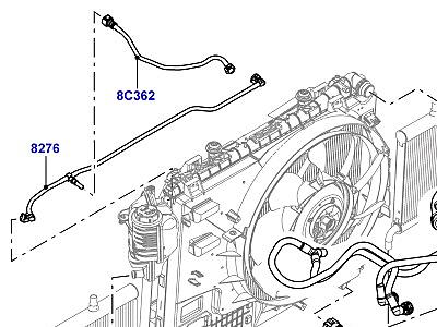302ABKI ТРУБОПРОВОДЫ И ШЛАНГИ СИСТЕМЫ ОХЛАЖДЕНИЯ, 5.0L OHC SGDI SC V8 БЕНЗИН  Range Rover (L405)