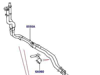 302ABM6 ТРУБОПРОВОДЫ И ШЛАНГИ СИСТЕМЫ ОХЛАЖДЕНИЯ, 3.0 ДИЗЕЛЬ 24V DOHC TC ПРЕОБРАЗОВАТЕЛЬ  Range Rover (L405)