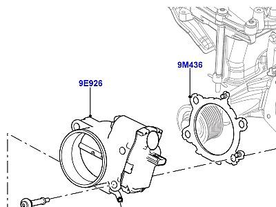 303ACVI КОРПУС ДРОССЕЛЬНОЙ ЗАСЛОНКИ 5.0L OHC SGDI SC V8 БЕНЗИН  Range Rover (L405)