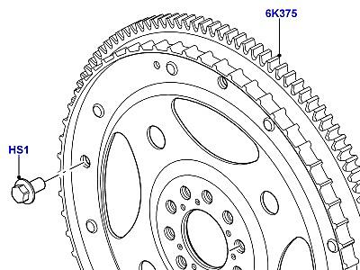 310AFC7 МАХОВИК 3.0L DOHC GDI SC V6 БЕНЗИН  Range Rover (L405)