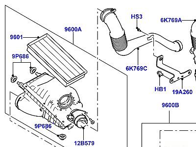 311AFK6 ВОЗДУШНЫЙ ФИЛЬТР 3.0 ДИЗЕЛЬ 24V DOHC TC  Range Rover (L405)