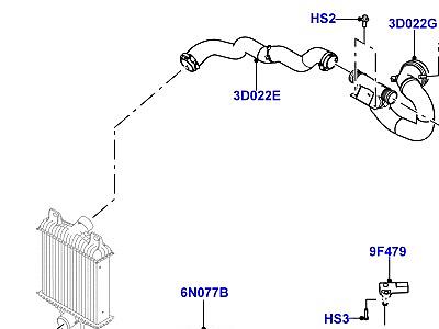 311AFPE ПРОМ.ТЕПЛООБМ/ВОЗДУХОВОДЫ И ШЛАНГИ 4.4L DOHC ДИЗЕЛЬ V8 DITC ВОЗДУХОВОДЫ И ШЛАНГИ  Range Rover (L405)
