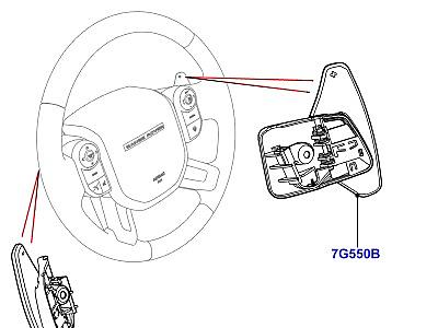 316AHUO ПЕРЕКЛЮЧЕНИЕ ПЕРЕДАЧ - АКПП 8 SPEED AUTO TRANSMISSION STEERING WHEEL  Range Rover (L405)