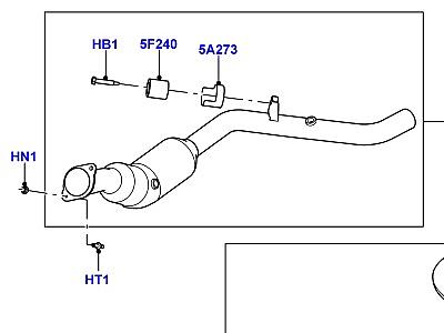 321AIN7 СИСТЕМА ВЫПУСКА 3.0L DOHC GDI SC V6 БЕНЗИН, ПЕРЕДНЯЯ СЕКЦИЯ  Range Rover (L405)