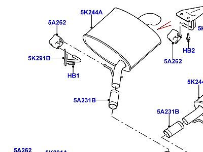 321AIPI СИСТЕМА ВЫПУСКА 5.0L OHC SGDI SC V8 БЕНЗИН  Range Rover (L405)