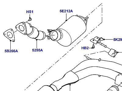 321AIQE СИСТЕМА ВЫПУСКА 4.4L DOHC ДИЗЕЛЬ V8 DITC ПЕРЕДНИЙ  Range Rover (L405)
