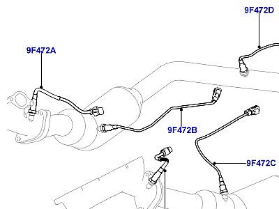 321AIRH СИСТЕМА ВЫПУСКА 5.0L OHC SGDI NA V8 БЕНЗИН, ДАТЧИКИ СИСТЕМА ВЫПУСКА ОТРАБОТАВШИХ ГАЗОВ  Range Rover (L405)