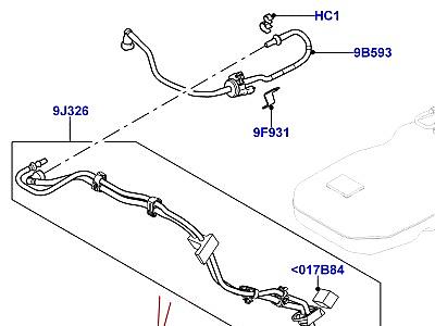 323AJXI ТОПЛИВНЫЕ МАГИСТРАЛИ 5.0L OHC SGDI SC V8 БЕНЗИН, ПЕРЕДНИЙ  Range Rover (L405)