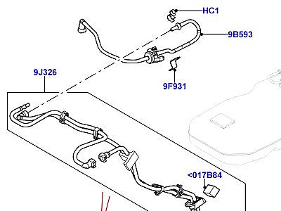 323AJYI ТОПЛИВНЫЕ МАГИСТРАЛИ 5.0L OHC SGDI SC V8 БЕНЗИН, ПЕРЕДНИЙ  Range Rover (L405)