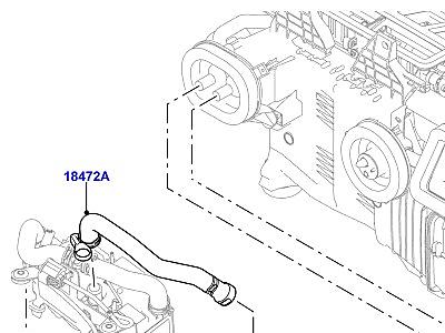 401ABA ШЛАНГИ ОТОПИТЕЛЯ ПЕРЕДНИЙ  Range Rover (L405)