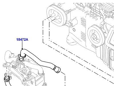 401ABF ШЛАНГИ ОТОПИТЕЛЯ ПЕРЕДНИЙ  Range Rover (L405)
