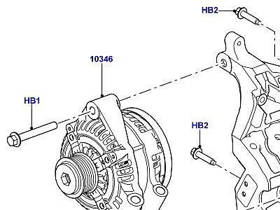 407ADB ГЕНЕРАТОР И КРЕПЛЕНИЕ  Range Rover (L405)