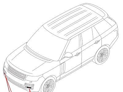 415AEN ПЕРЕДНИЕ ПРОТИВОТУМАННЫЕ ФАРЫ  Range Rover (L405)