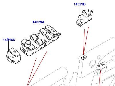 420AHR ПЕРЕКЛЮЧАТЕЛИ ПЕРЕДНИЕ И ЗАДНИЕ ДВЕРИ  Range Rover (L405)