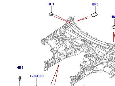 501AAV ПЕРЕДНBT ПАНЕЛИ, ФАРТУКИ И ЛОНЖЕРОНЫ УСИЛЕНИЕ БАЛКИ  Range Rover (L405)