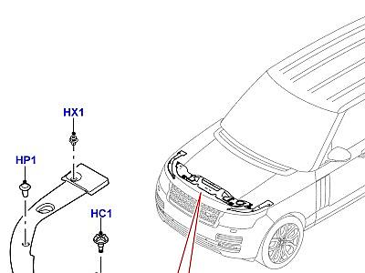 501ABI КРЫШКИ В МОТОРНОМ ОТСЕКЕ  Range Rover (L405)