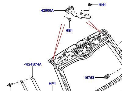 502ABT ДВЕРЬ БАГАЖНОГО ОТДЕЛЕНИЯ ДВЕРЬ И КРЕПЛЕНИЯ  Range Rover (L405)