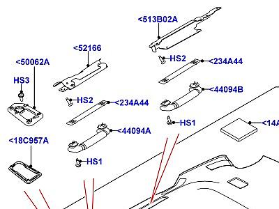 503ACH ПОТОЛ.ОБШИВКА И СОЛНЦЕЗАЩ.ШТОРКИ  Range Rover (L405)