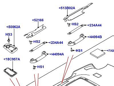 503ACJ ПОТОЛ.ОБШИВКА И СОЛНЦЕЗАЩ.ШТОРКИ  Range Rover (L405)
