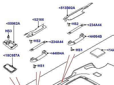 503ACK ПОТОЛ.ОБШИВКА И СОЛНЦЕЗАЩ.ШТОРКИ  Range Rover (L405)