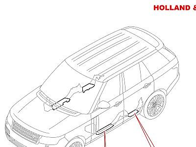 503ADJ БОКОВАЯ ОТДЕЛКА ПОРОГ HOLLAND & HOLLAND LE  Range Rover (L405)