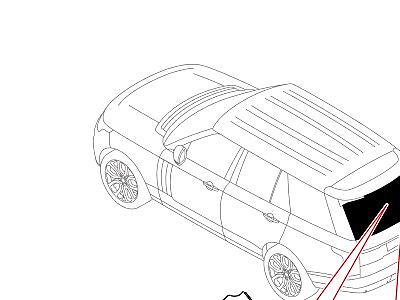 508AII СТЕКЛО ЗАДНЕГО ОКНА  Range Rover (L405)