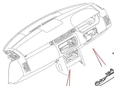 509AIO ПАНЕЛЬ ПРИБОРОВ НИЖНИЙ ВНЕШНИЙ(ЕЕ)  Range Rover (L405)